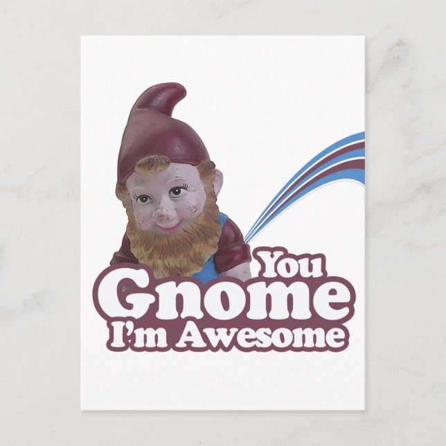 Sie Gnome Ich bin Phantastisch Postkarte (Vorderseite)
