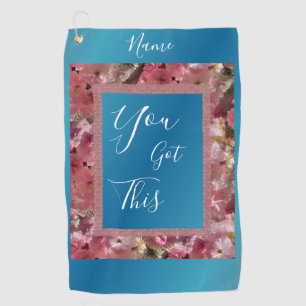 Sie Got diese rosa Frühlingsblüten Inspiration Golfhandtuch
