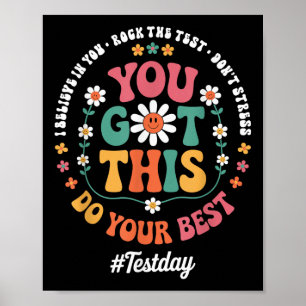 Sie Got diesen Strich an dem Testtag für den Staat Poster