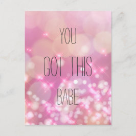 Sie Got dieses babe rosa Sparkle Inspiration Zitat Postkarte