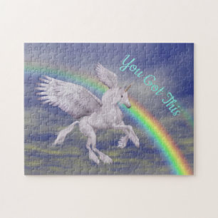 Sie Got dieses fliegende Einhorn Regenbogen Inspir Puzzle