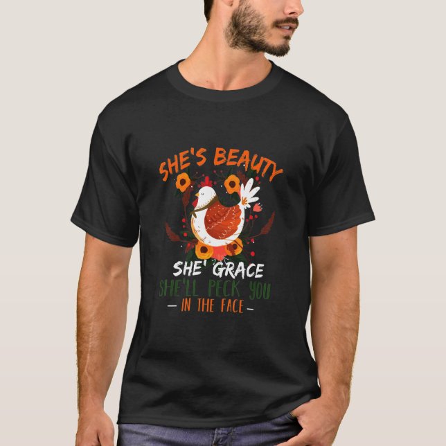 Sie Grace Hühnerfarm Bauer T-Shirt (Vorderseite)
