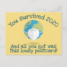 Sie haben 2020 ein sonniges neues Jahr überlebt Postkarte