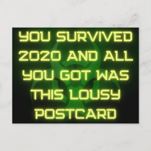 Sie haben 2020 lustig Neujahr überlebt Postkarte