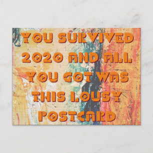Sie haben 2020 lustig Neujahr überlebt Postkarte