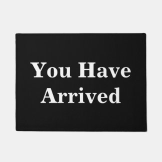 Sie haben angekommenes lustiges fußmatte