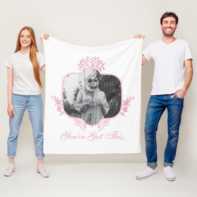 Sie haben das Got - die weiße Lotus Fleecedecke (Beispiel)