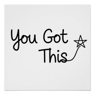 "Sie haben das Got" Motivierend Star-Design Poster