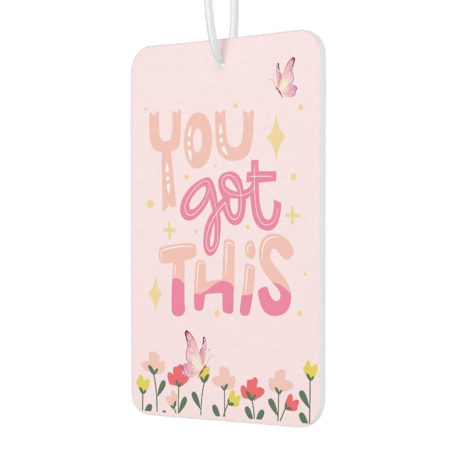 SIE HABEN DAS GOT | Pink Floral & Butterfly Motiva Autolufterfrischer (Links)