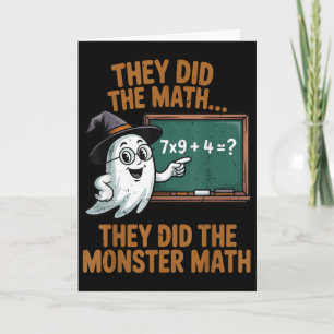 Sie haben das Monster-Mathe-Lehrer-Halloween-Kostü Karte