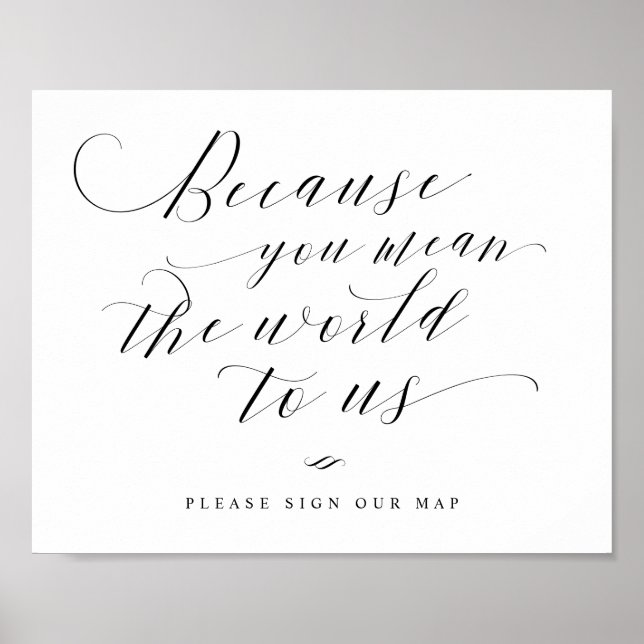 Sie haben das "World to Uns Map Guest Board Sign"  Poster (Vorne)