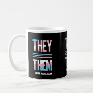 Sie haben die Farben der Trans Flag Kaffeetasse