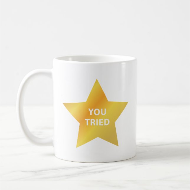 Sie haben die Tasse des Kaffees getestet (Links)