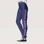 Sie haben diese inspirierende Zitattypografie Got Leggings<br><div class="desc">Die motivierend und inspirierende Phrase Got Sie dies in einer lustigen Farbpalette von lila und marineblau in Retro-Typografie.</div>