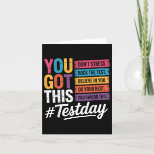 Sie haben diesen Dont-Stress-Rock den Testtag Got Karte