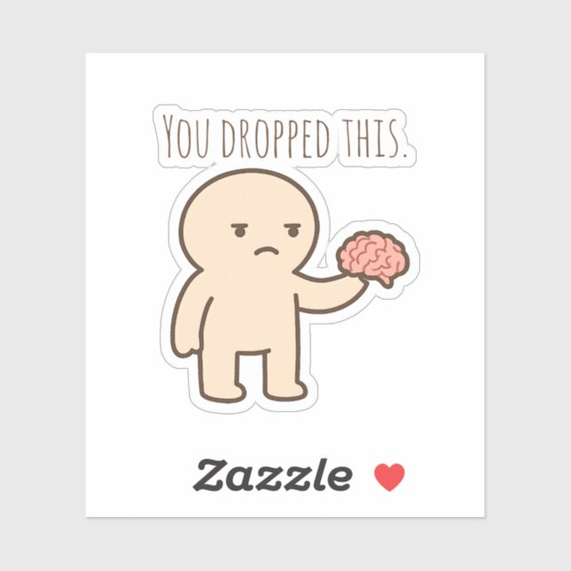 Sie haben diesen Minimalistischen Brain Sticker ab (Blatt)