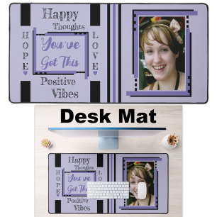 Sie haben dieses Foto lila schwarz got Schreibtischunterlage