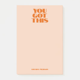 Sie haben dieses rosa Red Calligraphy-Notebook got Post-it Klebezettel