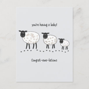 Sie haben ein Baby Grat- Ewe-Lationen schwanger Postkarte