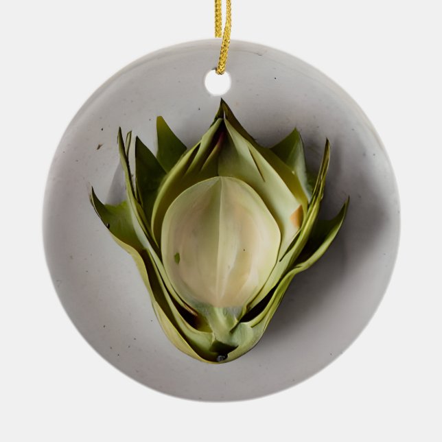 Sie haben ein großes Herz | Funny Artichoke Pun Keramik Ornament (Vorne)