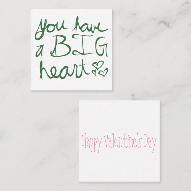 Sie haben ein großes Herzvalentine Mitteilungskarte (Vorne/Hinten)