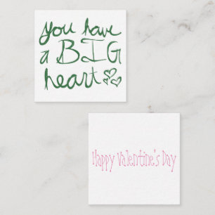 Sie haben ein großes Herzvalentine Mitteilungskarte