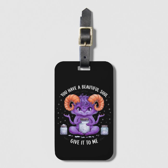 Sie haben ein schönes Soul Satanic Baphomet Gepäckanhänger (Vorderseite Vertikal)