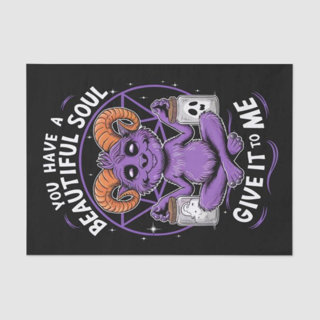 Sie haben ein schönes Soul Satanic Baphomet Seidenpapier (Vorderseite)