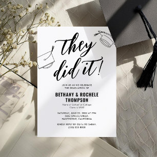 Sie haben eine gemeinsame Graduierungspartei Einladung