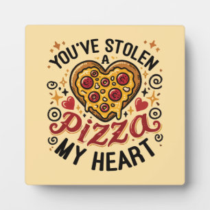 Sie haben eine Pizza "Mein Herz" gestohlen - Funny Fotoplatte