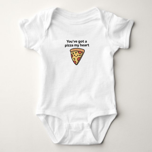 Sie haben eine Pizza My Heart Got - Niedlich Pizza Baby Strampler (Vorderseite)
