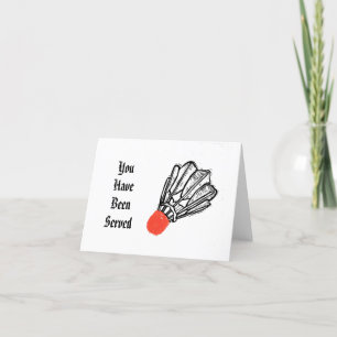 Sie haben eine Shuttlecock-Karte erhalten Feiertagskarte