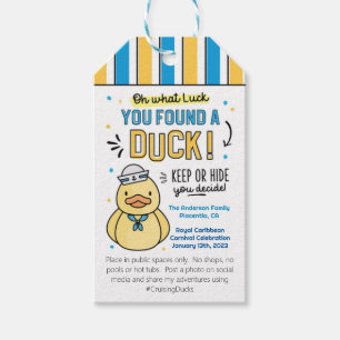Sie haben eine Vorlage für eine Duck Cruising Duck Geschenkanhänger