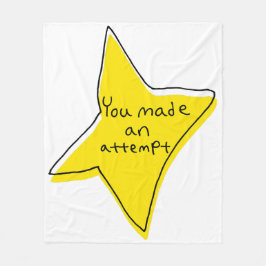 Sie haben einen Versuch unternommen - gelber Star Fleecedecke