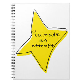 Sie haben einen Versuch unternommen - gelber Star Notizblock