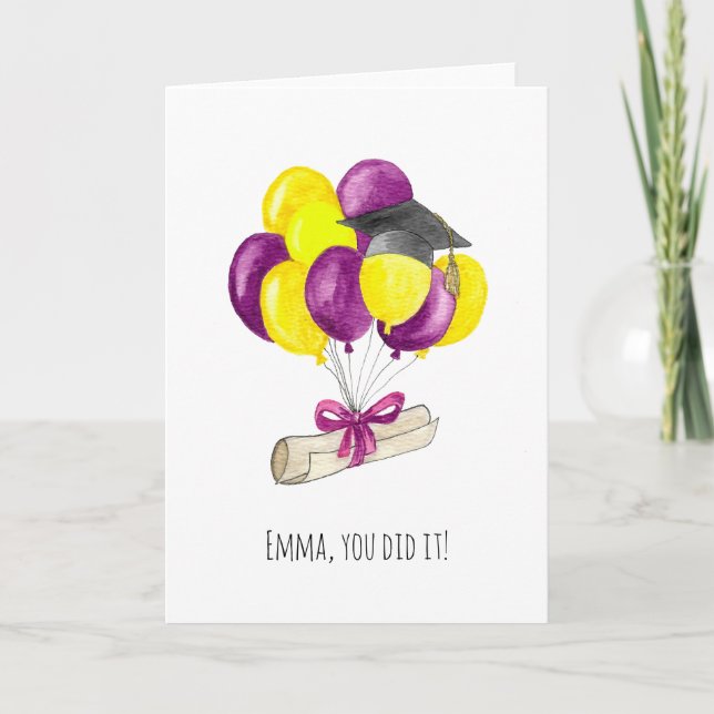 Sie haben es getan, Abschluss-Karte mit Personalis Dankeskarte (Vorderseite)