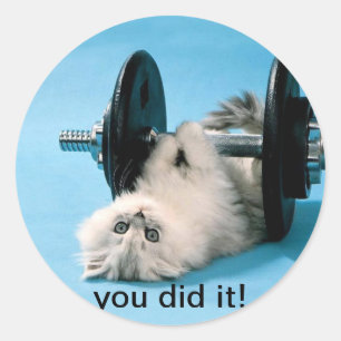 Sie haben es getan runder aufkleber