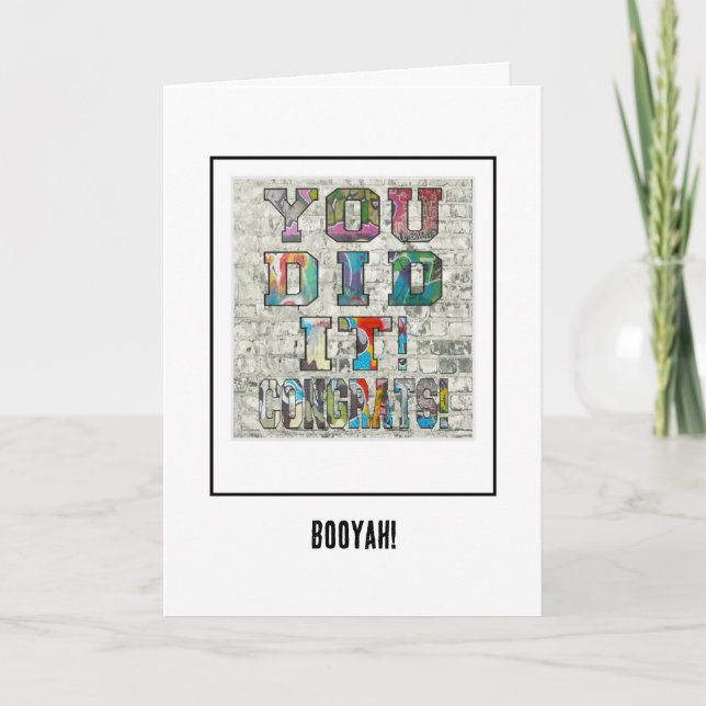 Sie haben es Glückwunsch Grußkarte getan Dankeskarte (Vorderseite)