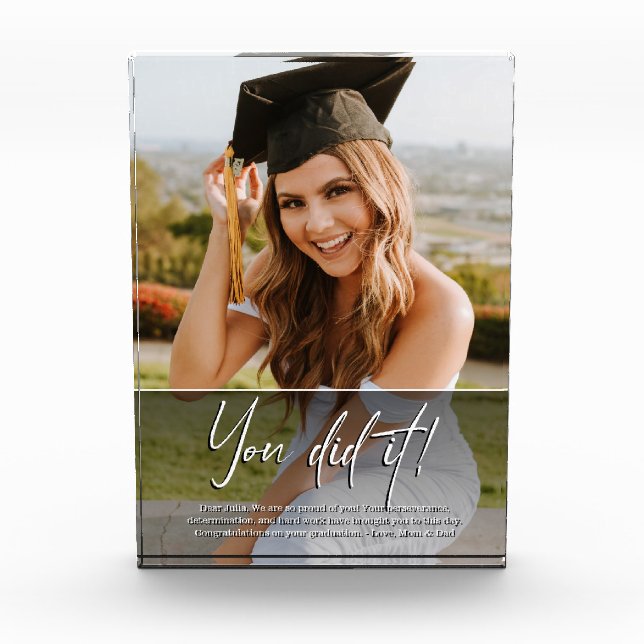 Sie haben es Graduiert Custom Foto Sehr geehrter G (Vorderseite)