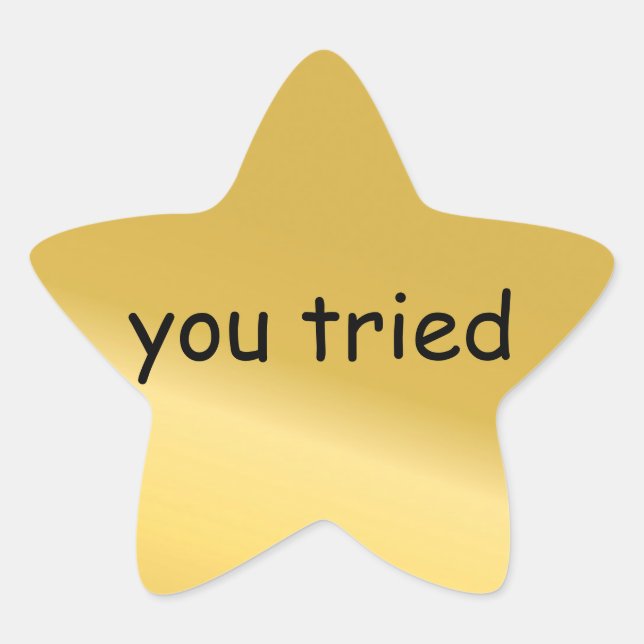 Sie haben es mit Sternaufklebern versucht Stern-Aufkleber (Vorderseite)