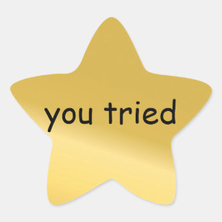 Sie haben es mit Sternaufklebern versucht Stern-Aufkleber