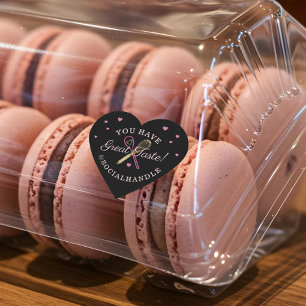 Sie haben große Geschmacksbäckerei Whisky & Spoon Herz-Aufkleber