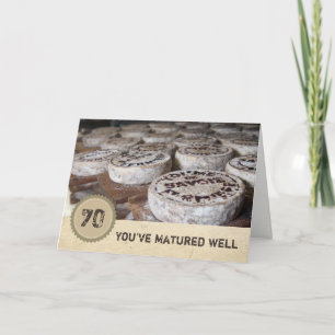 Sie haben gut 70. Geburtstag alten Käse gereift Karte