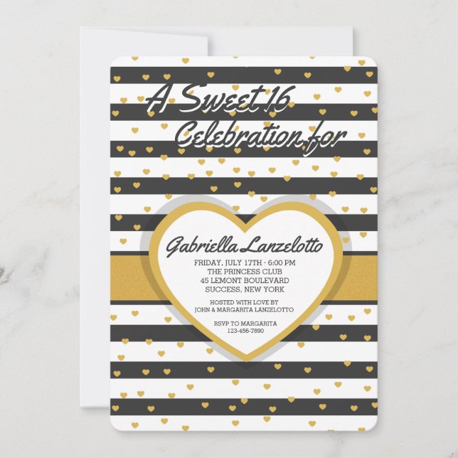 Sie haben Herzeinladung. Einladung (Vorderseite)