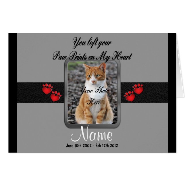 Sie haben Ihre Paw Prints links - Grau (Vorderseite (Horizontal))