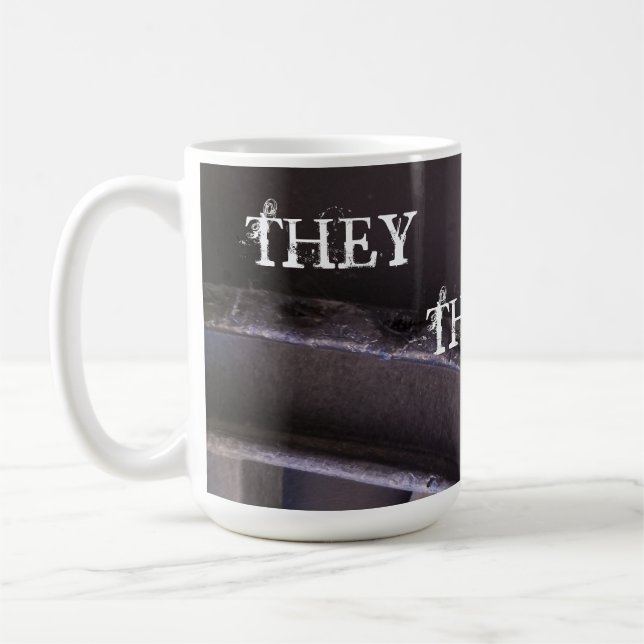 Sie haben ihre Pronomen Trans ENBY LGBTQ Tasse 2 (Links)