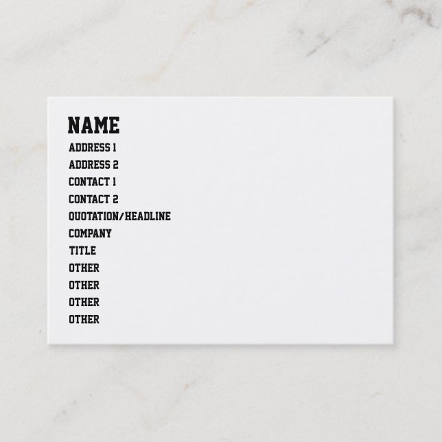 Sie haben kein HIP HOP Visitenkarte (Vorderseite)