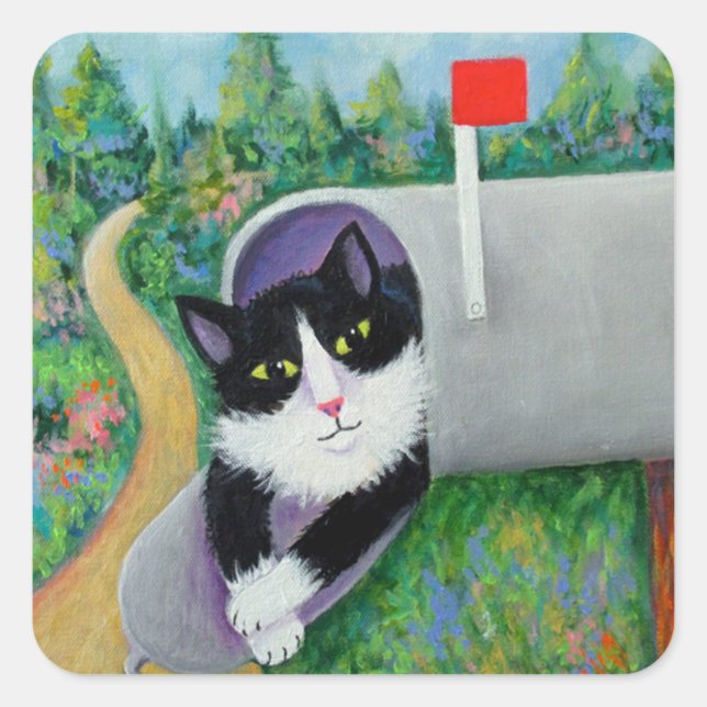 Sie haben Mail Got Quadratischer Aufkleber (Vorderseite)