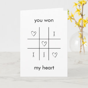 Sie haben mein Herz Tic-tac-toe Spaß Valentinstag  Karte