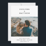 Sie haben mich | Einfache moderne Namen | Schwarz Save The Date<br><div class="desc">Diese Minimalisten Save the Date Cards enthalten die Namen des Paares in einem modernen serifenlosen Schriftart mit einem kleinen Pluszeichen dazwischen. Die Rückseite der Karte enthält ein passendes Pluszeichen-Muster. Hintergrund- und Textfarben können auf jede gewünschte Farbe angepasst werden!</div>